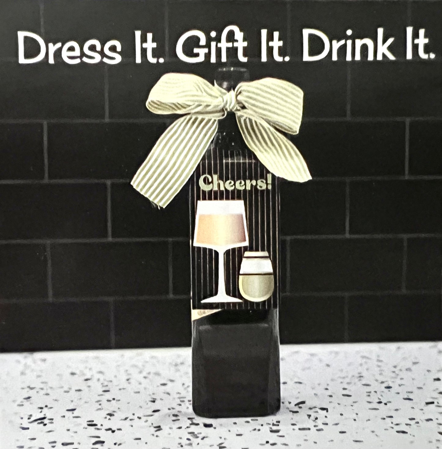 Bottle Gift Tags with Ribbon