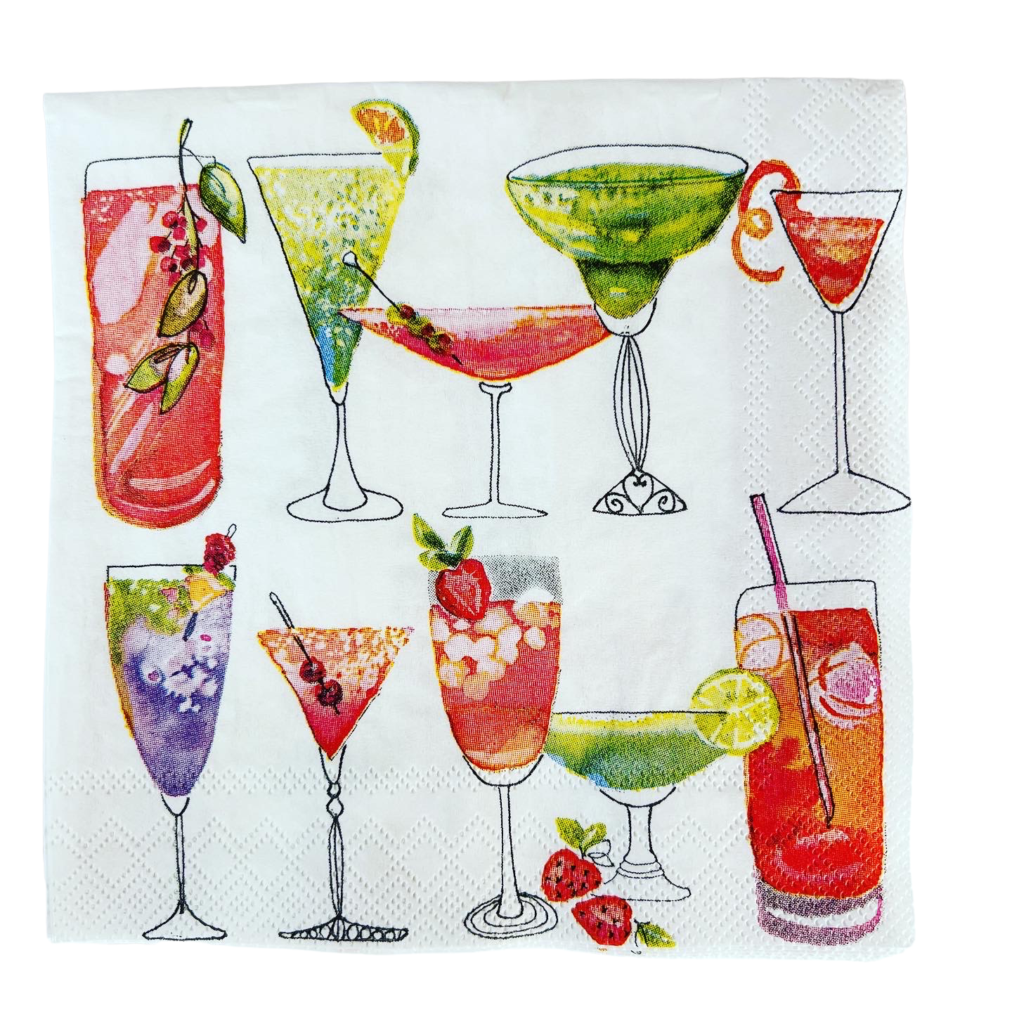Mixed Drinks cocktail napkin