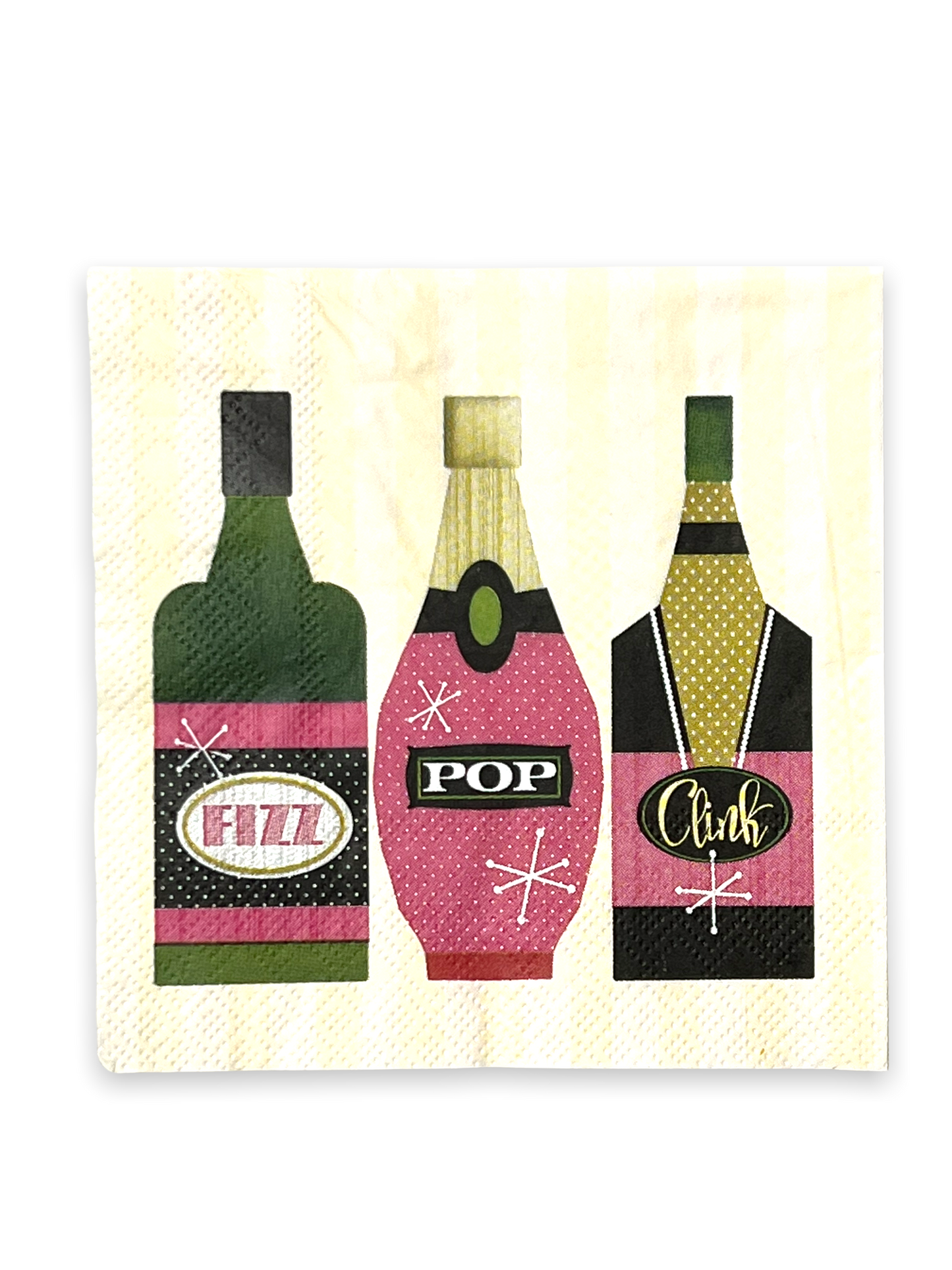 Pop Clink Fizz cocktail napkin