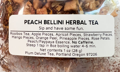 Peach Bellini Herbal Tea by Plum Deluxe 1 oz