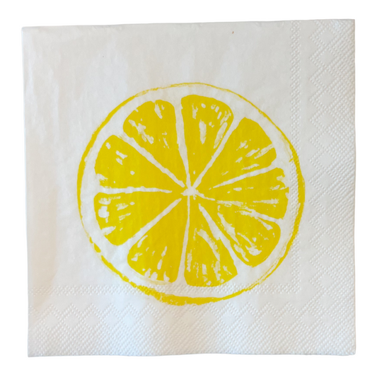 Lemon cocktail napkin