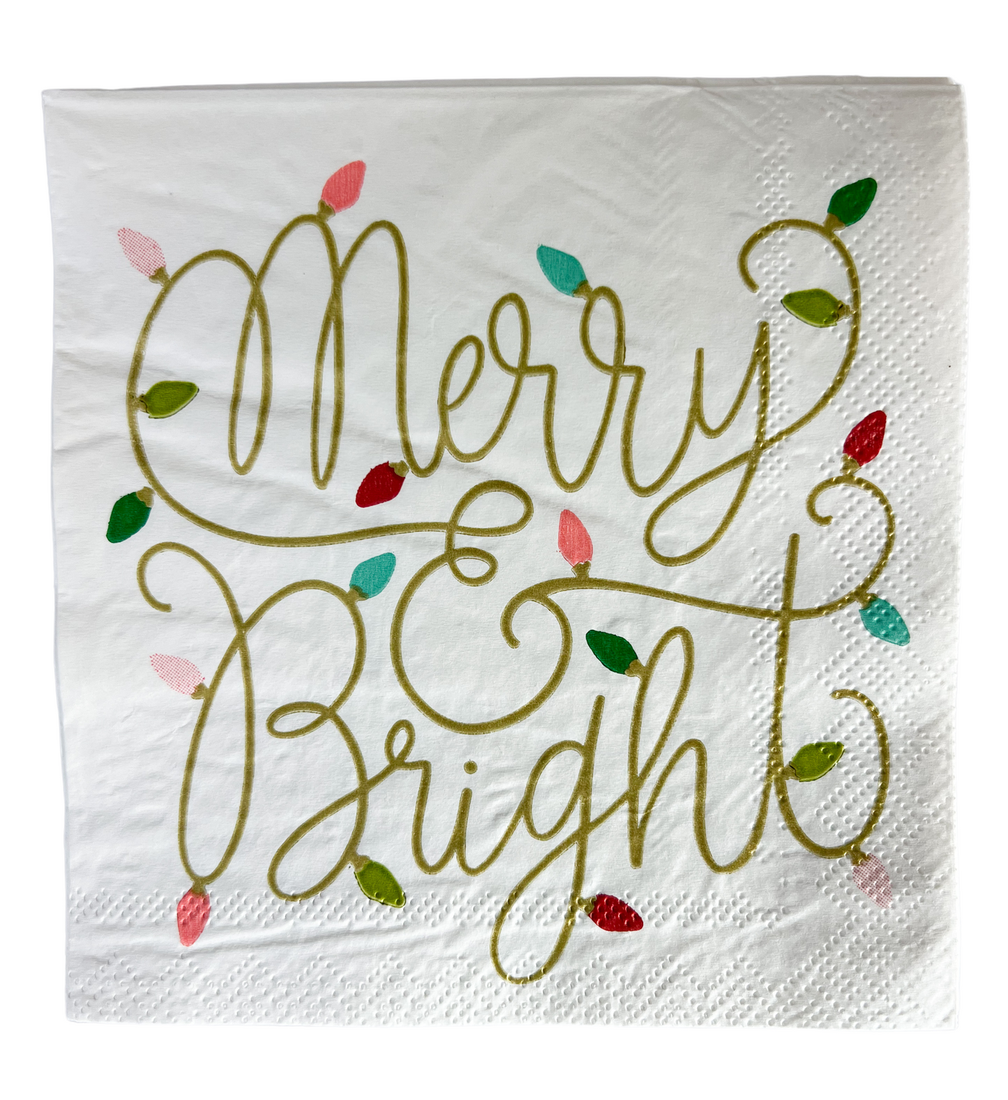 Merry & Bright cocktail napkin